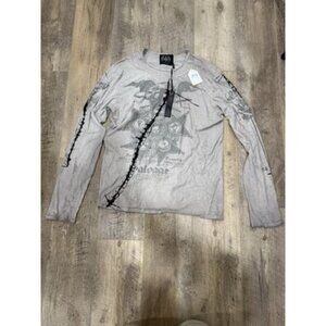 Vintage SALVAGE Clothing Seek And Destroy Distressed Long Sleeve Shirt | L